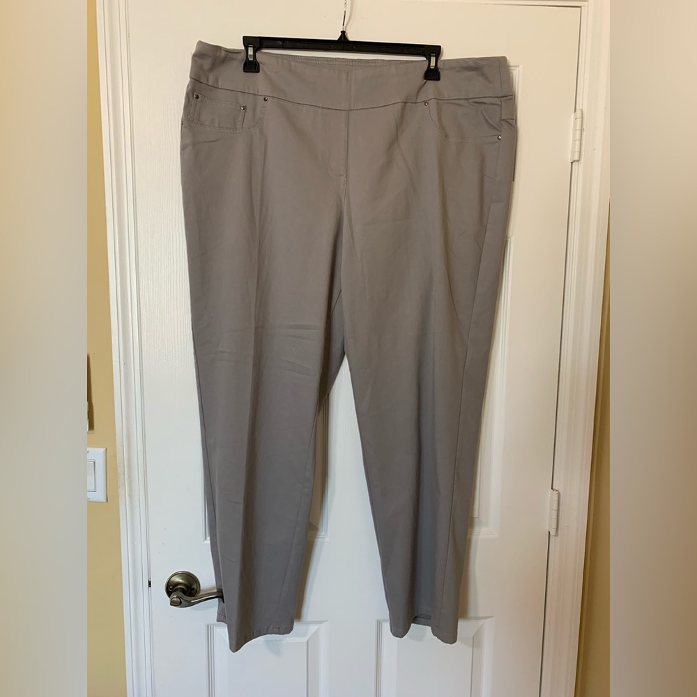 NWT Ruby Rd. Women’s Pants Plus Size 24W Taupe Stretch‎ Pull-On Style Minimalist